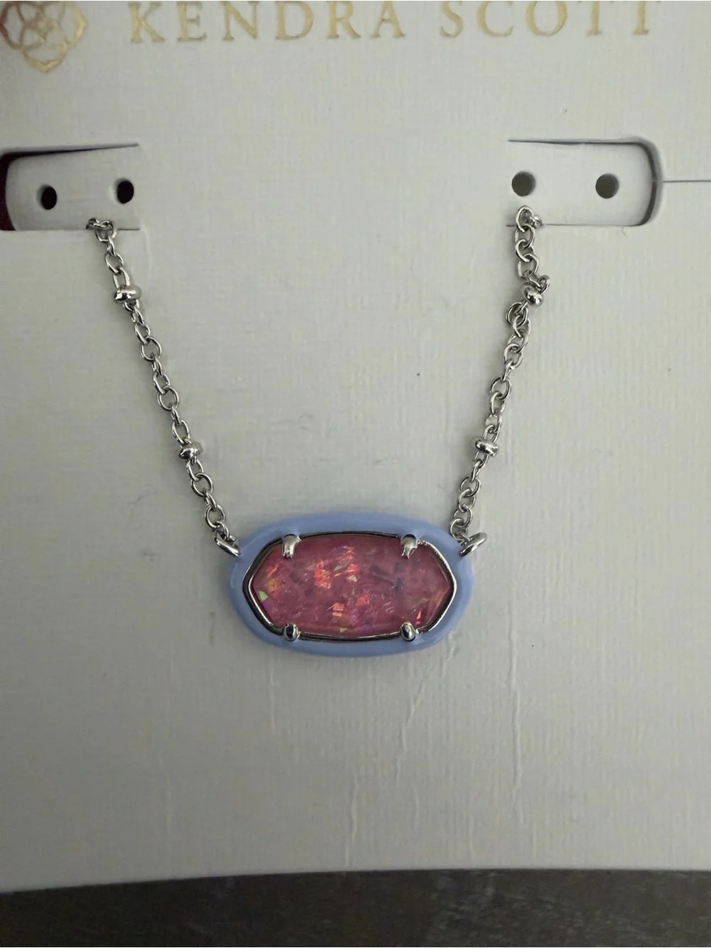 Barbie™ x Kendra Scott Silver Elisa Satellite Reversible Necklace NWT Rare